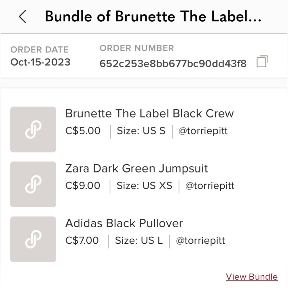 Bundle for @torriepitt